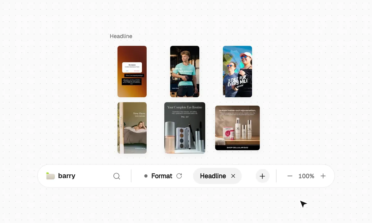 Organize product preview